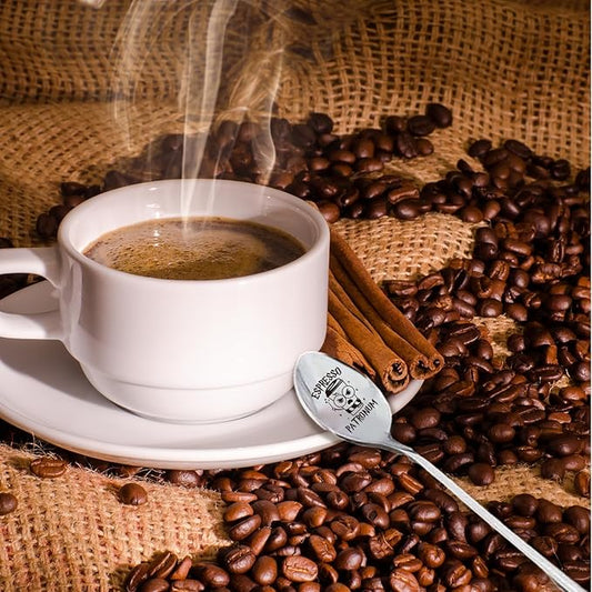 Funny Stainless Steel Spoon for Coffee Lovers Bookworms Birthday, Valentine's Day, Christmas Thanksgiving Graduation Housewarming Gifts, Unique Idea Gift