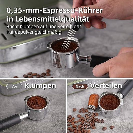 58mm WDT Tool Espresso Accessories Kit,GdHaHSP Dosing Funnel and Puck Screen Set,Espresso Stirrer Distribution Tool,Espresso Whisk for espresso tools