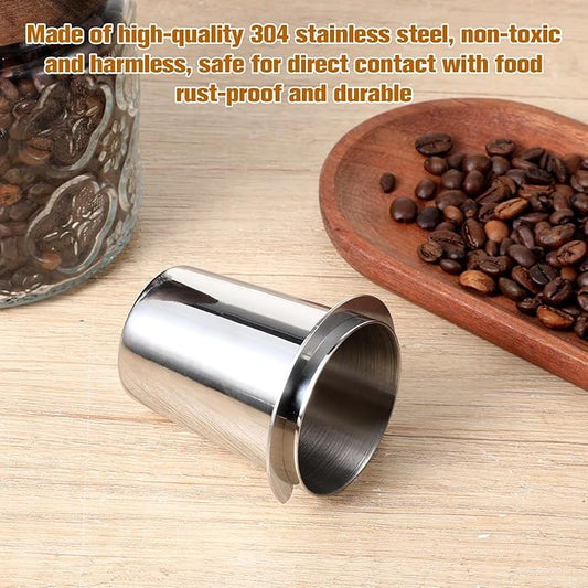 Coffee Dosing Cup 51mm Stainless Steel Coffee Bean Dosing Cup Coffees Grinder Powder Cups Feeder Part Coffees Machine Accessories