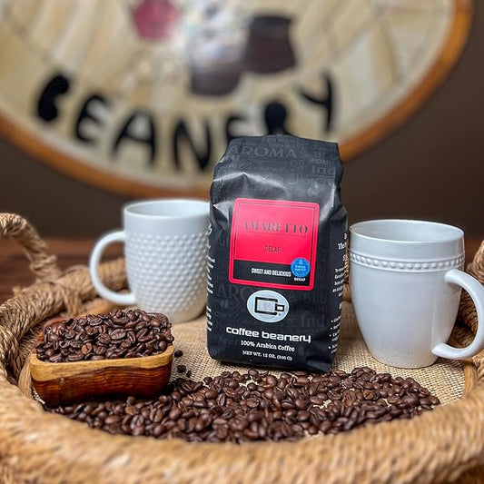 Coffee Beanery Amaretto Flavored Coffee SWP Decaf 12 oz. (Automatic Drip)
