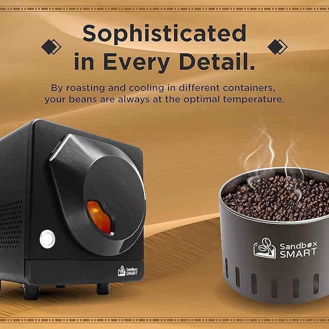 R1 Home Coffee Roaster pack of Cooling Tray C1-100g-150g Electric Direct Fired Coffee Roasting - Easy Operation and Clean - App Control - History Saving Function - 110V Black