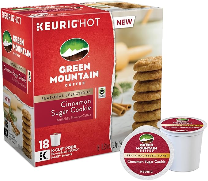 Green Mountain Coffee, Cinnamon Sugar Cookie, K-Cups for Keurig Brewers, 18 Count