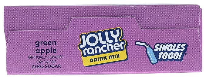 Jolly Rancher Singles-To-Go Sugar Free Green Apple Drink Mix, 6-ct (Pack of 6)