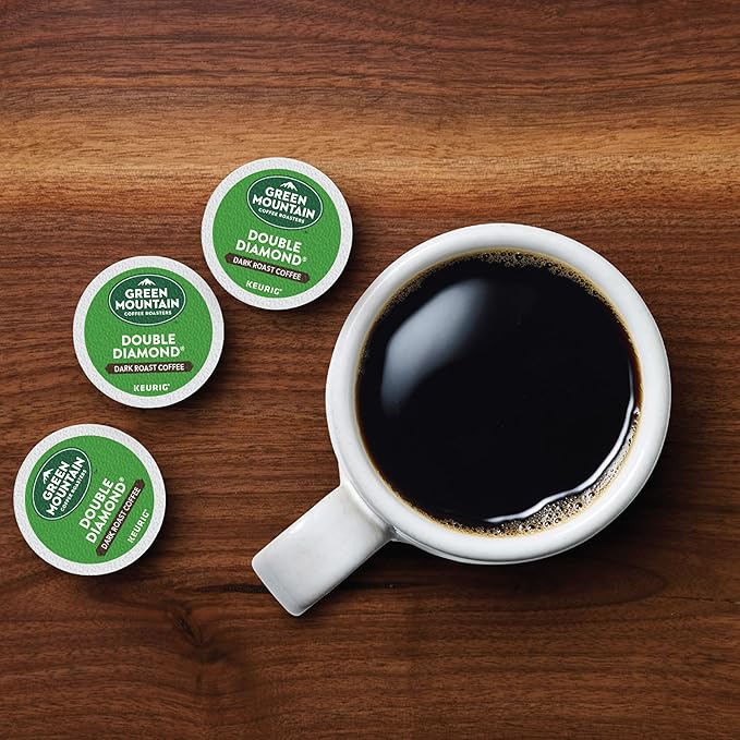 Green Mountain Coffee Roasters Double Diamond Keurig Single-Serve K-Cup pods, Dark Roast Coffee, 72 Count