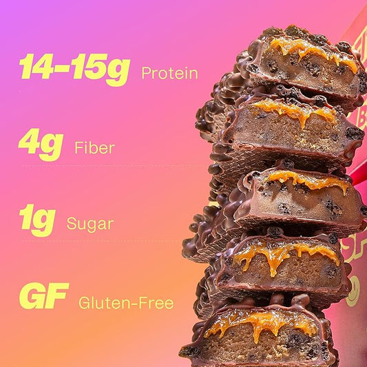 Misfits Protein Bar Variety Pack | Nutrition Bars - 14-15g Protein, 1g Sugar, Plant-based, Low Carb, Non-GMO, Gluten Free Snacks | Pack of 12, Multiple Flavors