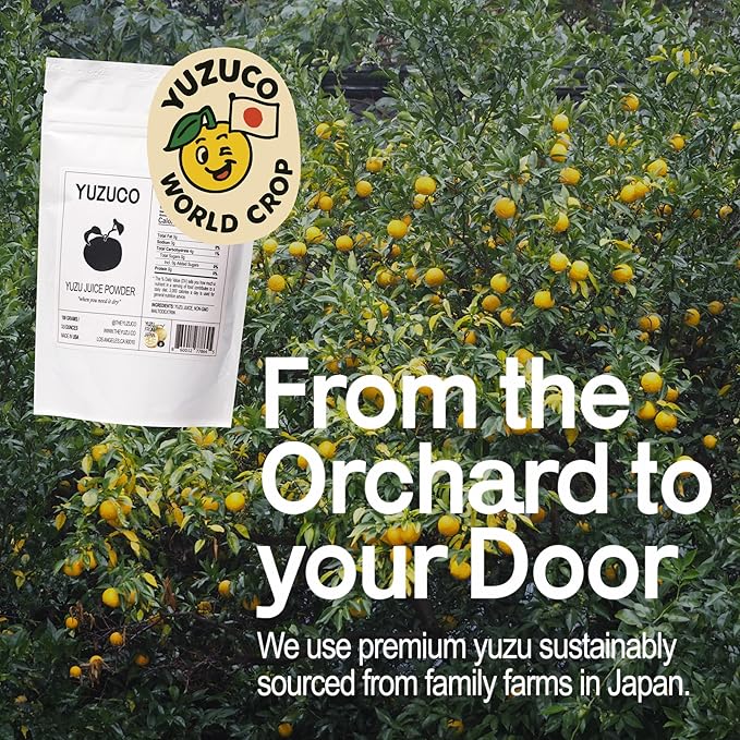 YUZUCO - Yuzu Juice Powder 3.5oz (100g) - Made in the USA - Convenient citrus for cooking, baking and drink making - When you need it dry
