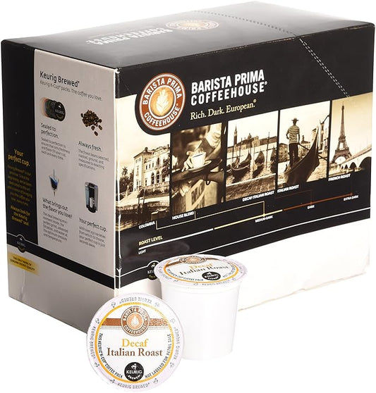 Barista Prima Coffee DECAF ITALIAN (1 Box of 24 K-Cups)