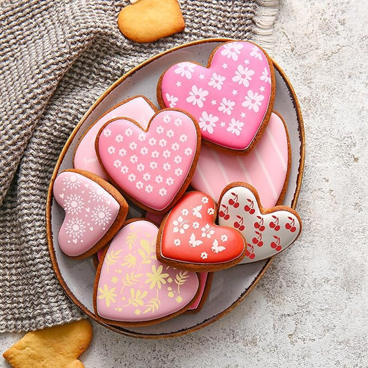 Keluna Cookie Stencils for Royal Icing - Rose Floral Stencils for Cookies Decor Dessert Buttercream Cake Baking Template