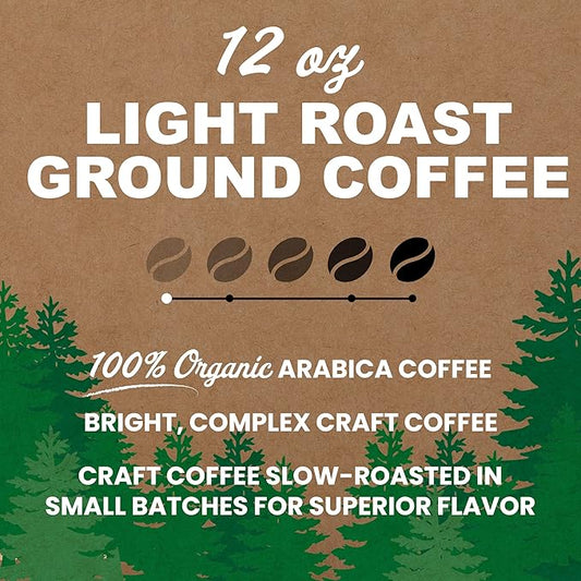 Vermont Coffee Company, Organic Light Roast Ground Coffee, 12oz., Made in the USA