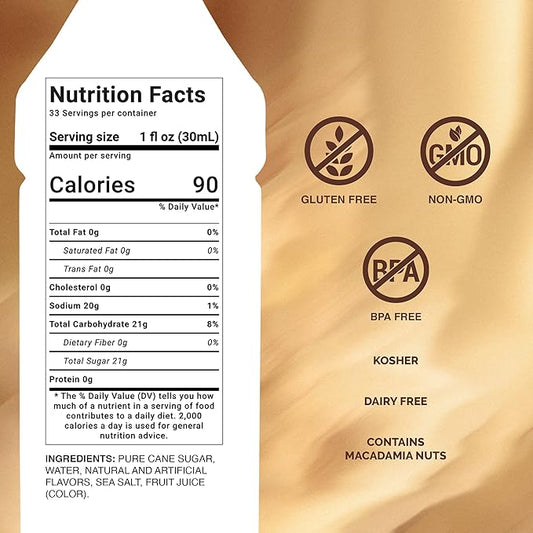 Monin - Toffee Nut Syrup, Bold and Buttery, Great for Coffee and Desserts, Gluten-Free, Non-GMO (1 Liter)