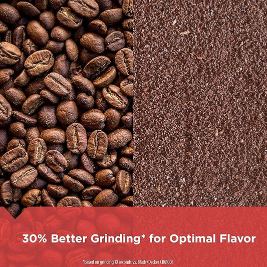 BLACK+DECKER Touch Coffee Grinder,2/3 Cup Coffee Bean Capacity,Spice Grinder,Touch Push-Button Control -150 Watts -Stainless Steel Blades,(Pack of 4)