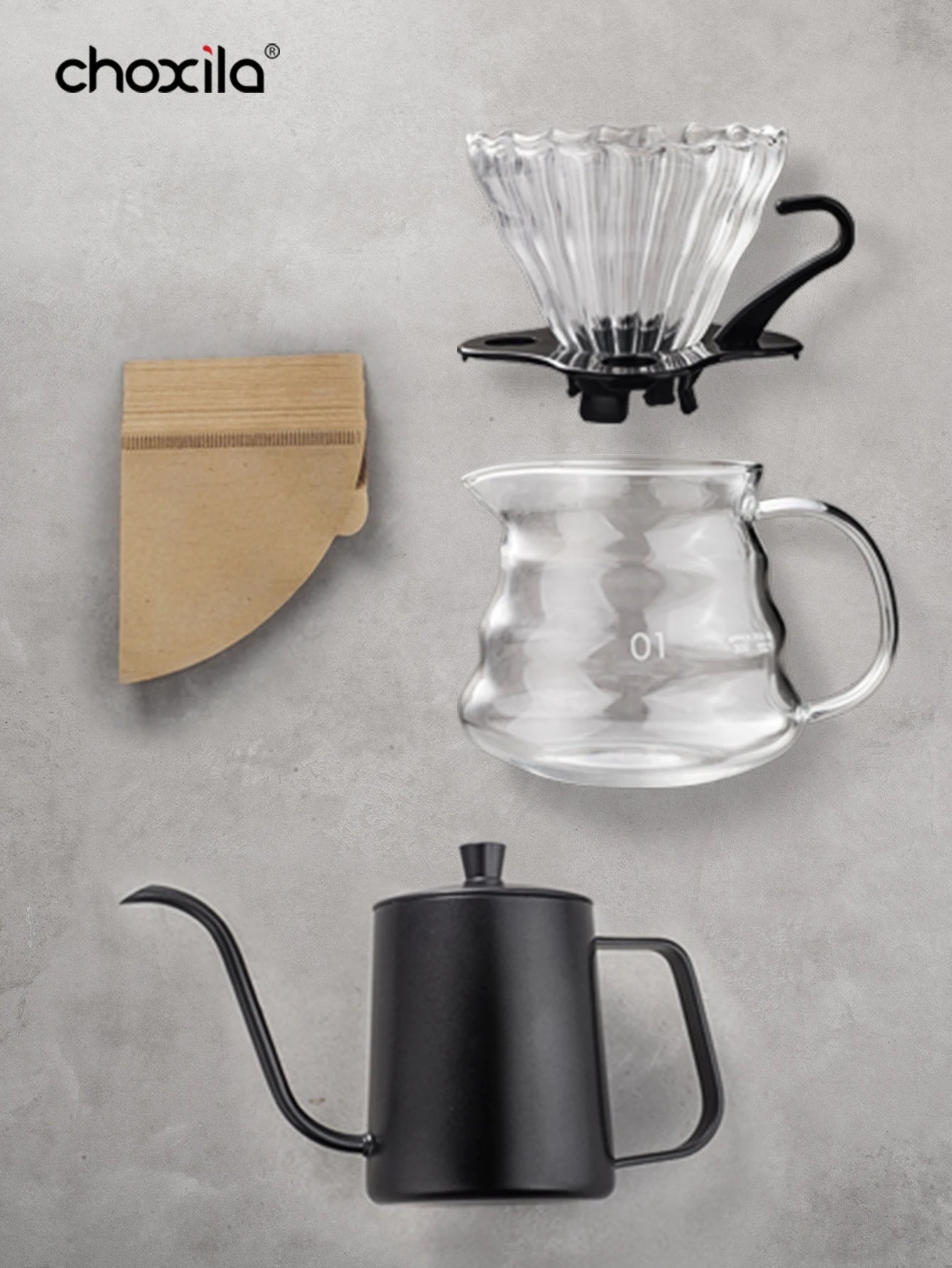 1 set Pour Over Coffee Maker Set, Coffee Starter Kit, Portable Coffee Set, Travel Coffee Accessories Tools, Festival Gifts