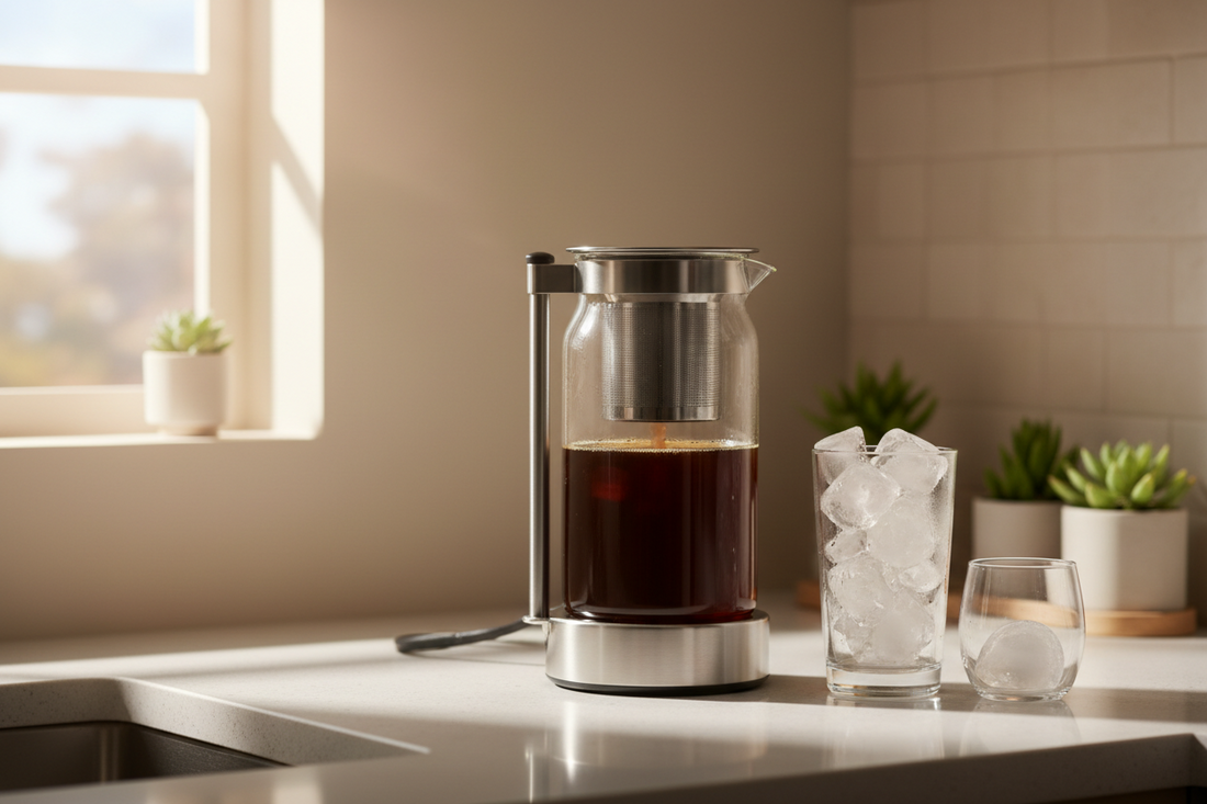 Best cold brew coffee maker for home setup on a modern kitchen counter