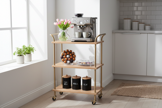 Cafe-Style Organization: Styling a Mobile Home Cafe Cart for Mom