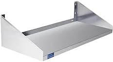 Premium Quality Stainless Steel Wall Shelf with Side Guards | Commercial Metal Shelving | | NSF Certified | (36" Long x 12" Deep)