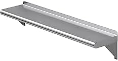 Stainless Steel Wall Shelf 8" x 36" | Metal Shelving | Garage, Laundry, Storage, Utility Room | Restaurant, Commercial Kitchen | NSF Certified |