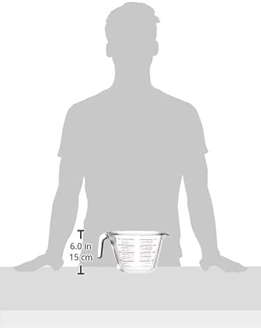 Amazon Basics Glass Measuring Cup, Precise 8 Cup Capacity, Clear Kitchen Measuring Tool, 2 L