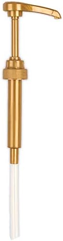 Gold Coffee Syrup Pump for 750ml Bottles (Pack of 1) | Fits Torani, (Monin 1 Liter Plastic Bottle Only), DaVinci, Jordan's Skinny, and Upouria