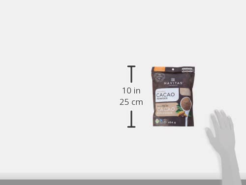 Navitas Organics Cacao Powder, Bags, 30 Servings, 1 Pound (Pack of 1), 16 Ounce