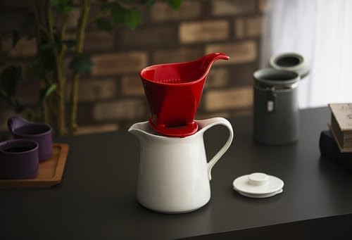 Zero Japan - Bee House Pour Over Coffee Dripper - Lead-Free & Cadmium-Free Ceramic Coffee Maker with Elegant Peek Hole, Drip Cone Brewer Coffee Gifts, Brewing Accessories - White, Standard Size