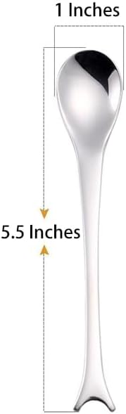 Small Dessert Spoons,Coffee Spoons,Espresso Ice Cream Spoon,Stainless Steel spoon,5.5 Inches,4 Pieces.