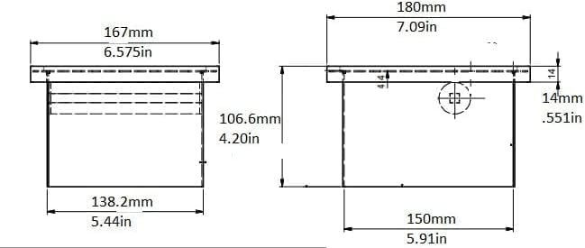 Rattleware Stainless Steel Open Bottom Knock Box Chute - Heavy Duty Espresso Grounds Disposal Tool with Welded Rubber Bar Fits Coffee Stations, Cafe, Restaurant, Hotel, Barista Home (6 x 5.5 x 4)