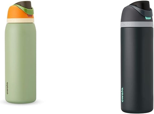 Owala FreeSip 40 Oz Insulated Stainless Steel Water Bottles with Straw, Set of 2