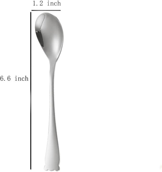 Stainless Steel Mini Coffee Espresso Spoons,Small Dessert Teaspoons, Cute Animal Design Coffee Spoons for Coffee Tea Desserts,6.6 inch, Set of 4