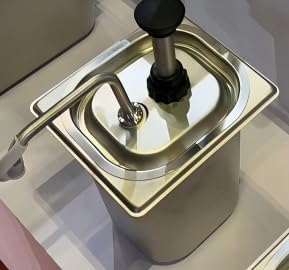 VITASUNHOW Sauce Pump Dispenser Stainless Steel Dispenser - Large Capacity Condiment Pump Dispenser Quantitative Pressure Head for Variety of Sauces (1035S)