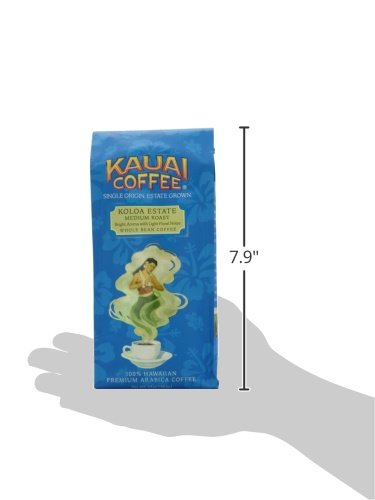 Kauai Coffee Whole Bean Coffee – Smooth,Non-Bitter Pure Arabica – Light Floral Notes & Bright Aroma-– Grown on Hawaii's Largest-Coffee Farm-– Koloa Estate Medium Roast of 10oz,(Pack of 4)