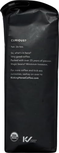 Kicking Horse Coffee,Kick Ass,Dark Roast,Whole Bean,10 Oz,(Pack of 2)