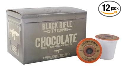 Black Rifle Coffee Company Chocolate-Flavored Medium Roast K-Cups 12ct Coffee Pods – Veteran-Founded, Rich Chocolate Notes, Compatible with Keurig Single-Serve Brewers