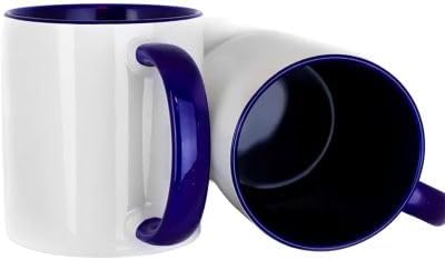 Custom Coffee Mug with Photo, Text, or Logo | Personalized Ceramic Mug 11oz | Customizable Gift for Men, Women | Unique Gift for Birthdays, Holidays, Christmas | White - Blue