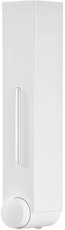 Wall Mounted Dispenser With Multiple Chambers Bathroom Soap Pump Container For Shampoo Shower Gel Conditioner Storage With Large Capacity 400Ml Transparent Window(White Single)