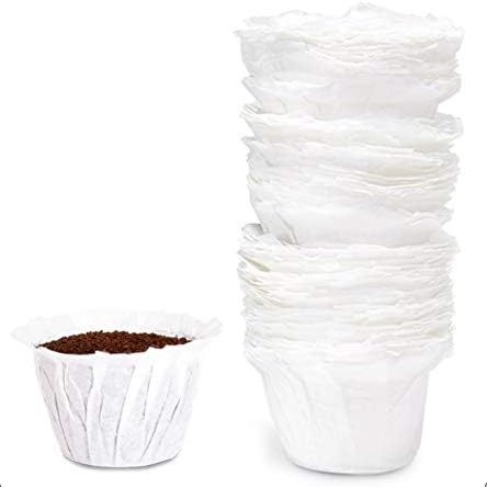 2-Item Café Flow Stainless Steel Reusable Coffee Pod + 100-Ct Café Filter Disposable Paper Cups - Compatible with Keurig 1.0, 2.0, K-Series Single Cup Coffee Makers