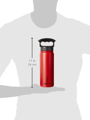 FIFTY/FIFTY Double Wall Vacuum Insulated Water Bottle, Stainless Steel, Wide Mouth with Three Finger Cap