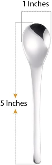 Small Dessert Spoons,Coffee Spoons,Espresso Spoon,Ice Cream Spoons,Stainless Steel spoons,5 Inches,4 Pieces.