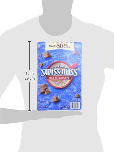Swiss Miss Milk Chocolate Flavor Hot Cocoa Mix,1.38 oz. 50-Count,(Pack of 2)