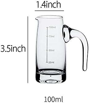2pcs Glass Creamer Pitcher Scale Sauce Serving Pitcher Milk Creamer Jug,100ml