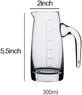 2pcs Glass Creamer Pitcher Scale Sauce Serving Pitcher Milk Creamer Jug,300ml