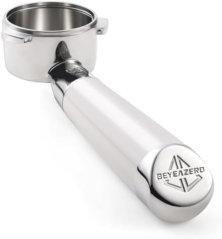 54mm Bottomless Portafilter Set – Includes Precision Filter Basket, Puck Screen & Stand – Compatible with Breville Barista Express, Barista Pro & 54mm Breville Machines, White