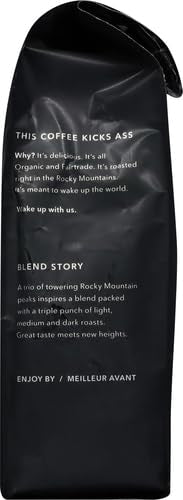 Kicking Horse Coffe, Three Sisters, e, Medium Roast, Ground, 10 oz - Certified Organic, Fairtrade, Kosher Coffee