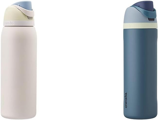 Owala FreeSip Insulated Stainless Steel Water Bottles with Straw, 40oz and 24oz