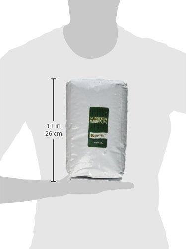 Fresh Roasted Coffee, Unroasted Sumatra Mandheling | Single Origin | Kosher | 5 Pound