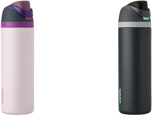 Owala FreeSip 40oz Insulated Stainless Steel Water Bottles with Straw, Dreamy Field and Foggy Tide