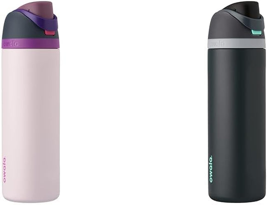 Owala FreeSip 40oz Insulated Stainless Steel Water Bottles with Straw, Dreamy Field and Foggy Tide