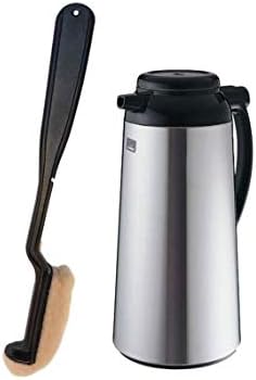 LONG HANDLE 16" COFFEE AIR POT/DECANTER URN CLEANING BRUSH FOR STAINLESS LINED THERMAL CARAFES COMMERCIAL USE UNBREAKABLE REPLACEABLE CLEANING PAD