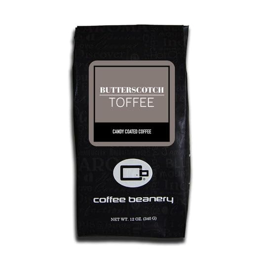 Butterscotch Toffee Flavored Coffee, Specialty Arabica Coffee, Medium Roast, 12 ounce, Automatic Drip (Ground)