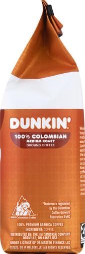 Dunkin' 100% Colombian Medium Roast Ground Coffee, 11 Ounces (Pack of 3)