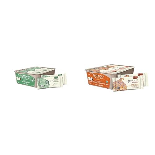 GoMacro MacroBar Organic Vegan Protein Bars - Mint Chocolate Chip & Double Chocolate + Peanut Butter Chips (2.3 Ounce Bars, 12 Count) (Pack of 2)